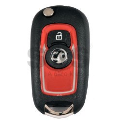 OEM Flip Key for Vauxhall  Astra K Buttons:2 / Transponder: HITAG2/ ID46 / Blade signature: HU100 / Part No 39027353 /Red / Little scratched 