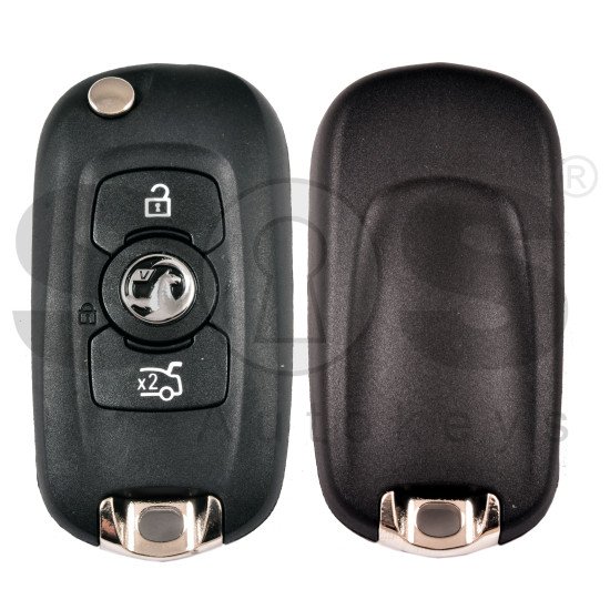 OEM Flip Key for Vauxhall Buttons:3 / Transponder: PCF7961/NCF296/HITAG2/ID46	/ Blade signature: HU100 