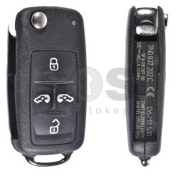 OEM Flip Key for VW SHARAN UDS Buttons:5 / Frequency:434MHz / Transponder:Megamos-48 / Blade signature:HU66 / Immobiliser System: Dashboard / Part No: 7N0837202C / Keyless GO OEM Flip Key for VW SHARAN UDS Buttons:5 / Frequency:434MHz / Transponder:Megamos-48 / Blade signature:HU66 / Immobiliser System: Dashboard / Part No: 7N0837202C / Keyless GO