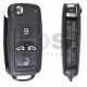 OEM Flip Key for VW SHARAN UDS Buttons:5 / Frequency:434MHz / Transponder:Megamos-48 / Blade signature:HU66 / Immobiliser System: Dashboard / Part No: 7N0837202C / Keyless GO