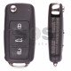 Flip Key for VW UDS Buttons:3 / Frequency:434MHz / Transponder:ID48/ ID48CAN / Blade signature:HU66 / Immobiliser System: Dashboard / Part No: 5K0 837 202AD