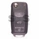 Flip Key for Volkswagen Touareg/ Phaeton 2002+ Buttons:3+1P / Frequency:433MHz / Transponder: 7942/7944/HITAG 2 / Blade signature:HU66 / Immobiliser System:KESSY / Part No: 3D0959753AK/AA/AM / Keyless GO