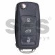Flip Key for VW UDS Buttons:3 / Frequency:315MHz / Transponder:ID48/ ID48CAN / Blade signature:HU66 / Immobiliser System: Dashboard / Part No: 5K0 837 202G / Keyless GO