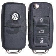OEM Flip Key for VW UDS Buttons:3 / Frequency:434MHz / Transponder:ID48/ ID48CAN / Blade signature:HU66 / Immobiliser System: Dashboard / Part No: 5K0837202AJ /5K0837202AH/  5K0837202D/ 5K0837202Q / Keyless GO