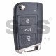 OEM Flip Key for VW Buttons:3 / Frequency:434MHz / Transponder:MEGAMOS 88 / AES / Blade signature:HU66 / Immobiliser System:MQB / Part No: 5G0959753BJ/ 5G0959753AA/ 5G0959753