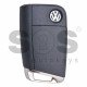 OEM Flip Key for VW Buttons:3 / Frequency:434MHz / Transponder:MEGAMOS 88 / AES / Blade signature:HU66 / Immobiliser System:MQB / Part No: 5G0959753BJ/ 5G0959753AA/ 5G0959753