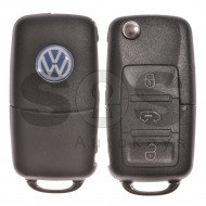 Flip Key for Volkswagen Crafter Buttons:3 / Frequency:434MHz / Transponder: Megamos Crypto/ ID48 (Locked) / Blade signature:HU66 / Part No: 2E0959753A (Only Remote)