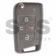 OEM Flip Key for VW Buttons:3+1 / Frequency: 315MHz / Transponder: MEGAMOS 88/ AES / Blade signature: HU66 / Immobiliser System: MQB / Part No: 5G0959753BD / 5G0959753BE / KEYLESS GO