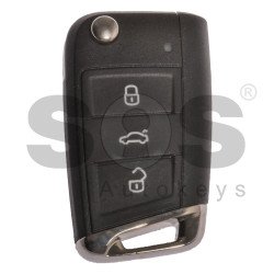 OEM Flip Key for VW Golf 7 Buttons:3 / Frequency:315MHz / Transponder:MEGAMOS 88/ AES / Blade signature:HU66 / Immobiliser System:MQB / Part No: 5G0959753AE / Keyless GO OEM Flip Key for VW Golf 7 Buttons:3 / Frequency:315MHz / Transponder:MEGAMOS 88/ AES / Blade signature:HU66 / Immobiliser System:MQB / Part No: 5G0959753AE / Keyless GO