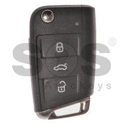 OEM Flip Key for VW Golf 7 Buttons:3 / Frequency:315MHz / Transponder:MEGAMOS 88/ AES / Blade signature:HU66 / Immobiliser System:MQB / Part No: 5G0959753AB OEM Flip Key for VW Golf 7 Buttons:3 / Frequency:315MHz / Transponder:MEGAMOS 88/ AES / Blade signature:HU66 / Immobiliser System:MQB / Part No: 5G0959753AB