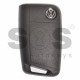 OEM Flip Key for VW Golf 7 Buttons:3 / Frequency:315MHz / Transponder:MEGAMOS 88/ AES / Blade signature:HU66 / Immobiliser System:MQB / Part No: 5G0959753BF