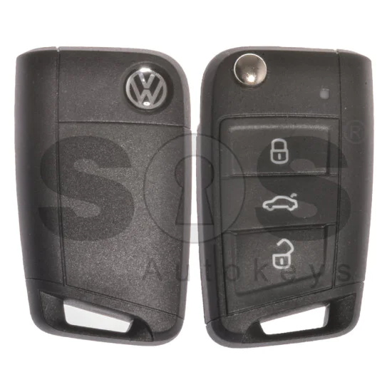 OEM Flip Key for VW POLO/JETTA 2017+ / Buttons:3 / Frequency:434MHz ...