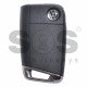 OEM Flip Key for VW Tiguan MQB Buttons:3 / Frequency: 434MHz / Transponder: Megamos 88/ AES / Blade signature: HU162T / Part No: 5G6959752CH