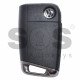 OEM Flip Key for VW Tiguan MQB Buttons:3 / Frequency: 434MHz / Transponder: Megamos 88/ AES / Blade signature: HU162T / Part No: 5G6959752CJ / Keyless GO