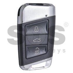 Smart Key for VW Passat B8 Buttons:3 / Frequency:434MHz / Transponder: Megamos Crypto/ 128-bit AES / Blade signature:HU162T / Part No: 3G0959752K/ Keyless GO