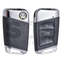 Smart Key for VW Passat B8 Buttons:3 / Frequency:434MHz / Transponder: Megamos Crypto/ 128-bit AES / Blade signature:HU162T / Part No: 3G0959752K/ Keyless GO