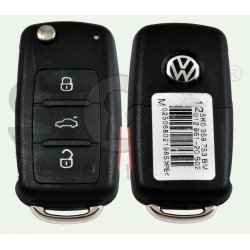 Flip Key for VW MQB Buttons:3+1P / Frequency:315MHz / MEGAMOS AES / KEYLESS GO / Blade signature:HU66 / Immobiliser System: Dashboard / Part No: 5K0959753BM