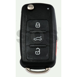 Flip Key for VW MQB Buttons:3+1P / Frequency:315MHz / MEGAMOS AES / KEYLESS GO / Blade signature:HU66 / Immobiliser System: Dashboard / Part No: 5K0959753BM