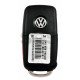 OEM Flip Key for VW UDS Buttons:3+1P / Frequency:315MHz / Transponder:ID48/ ID48CAN / Blade signature:HU66 / Immobiliser System: Dashboard / Part No: 5K0 837 202 AE 