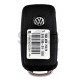 OEM Flip Key for VW UDS Buttons:3 / Frequency:434MHz / Transponder:ID48/  Blade signature:HU66 / Immobiliser System: Dashboard / Part No: 5K0 837 202 Q