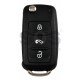 OEM Flip Key for VW CADDY MULTIVAN Buttons:3+1side / Frequency:434MHz / Transponder: MEGAMOS 88/  Blade signature:HU66 / Part No:  7E0 837 202 AJ/7E0 959 753 AJ/7E0837202AJ/7E0959753AJ