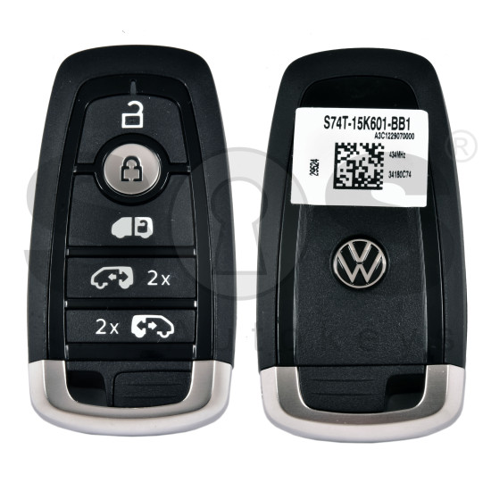 OEM Smart Key for VW  2025+  Buttons:5 / Frequency:434MHz / Transponder: HITAG PRO  /   Part No:  S74T-15K601-BB1   / Keyless GO