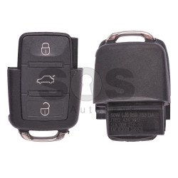 OEM Flip Key for Skoda Fabia Buttons:3 / Frequency:434MHz / Transponder:ID48/ID48 CAN / Blade signature:HU66 / Immobiliser System:Dashboard / Part No:1J0 959 753 DA / (Remote Only)