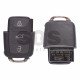 OEM Flip Key for Seat Buttons:3 / Frequency:434MHz / Transponder:ID48/ID48CAN / Blade signature:HU66 / Immobiliser System: Dashboard / Part No: 1J0959753N (Remote Only)