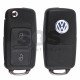 Flip Key for VW Buttons:2 / Frequency:434MHz / Transponder: ID48/ID48CAN / Blade signature:HU66 / Immobiliser System: Dashboard / Part No: 1J0959753CT (Remote Only)