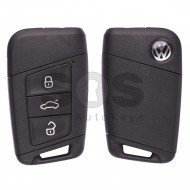 OEM Smart Key for VW Passat B8 Buttons:3 / Frequency:434MHz / Transponder:MEGAMOS88 AES / Blade signature:HU162T / Immobiliser System:MQB / Part No: 3V0959752K/ Keyless GO