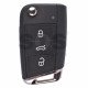 OEM Flip Key for VW Golf 7 Buttons:3 / Frequency:434MHz / Transponder:MEGAMOS 88/ AES / Blade signature:HU66 / Immobiliser System:MQB / Part No: 5G0959753AD / Keyless GO