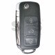 OEM Flip Key for Volkswagen TOUAREG Buttons:3 / Frequency:433MHz / Transponder: PCF7943A / Blade signature:HU66 / Immobiliser System:KESSY / Part No: 3D0959753AG / Keyless GO