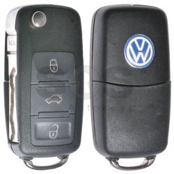 OEM Flip Key for Volkswagen TOUAREG Buttons:3 / Frequency:433MHz / Transponder: PCF7943A / Blade signature:HU66 / Immobiliser System:KESSY / Part No: 3D0959753AG / Keyless GO