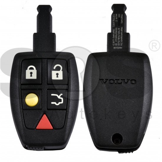 OEM Smart Key for Volvo L Buttons:5 / Frequency:434MHz / Transponder: ID48 / Blade signature:HU101 / 