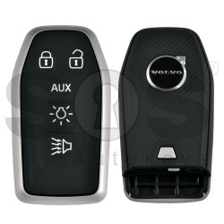OEM Smart Key for Volvo Buttons:5 / Frequency:434MHz / Transponder: ATMEL 6A /  Part. No: 24186292 / WITH BARCODE 