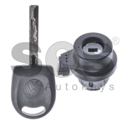 OEM Ignition Lock + Regular key for Volkswagen Blade Signature : HU162T / Key Transponder: MEGAMOS 88 / Manufacturer: HUF