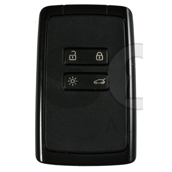 OEM Smart Card Ren Megane 4/ Talisman Buttons:4 / Frequency:433MHz / Transponder:HITAG AES / NCF29A1M/ Blade signature:VA2 / Immobiliser System:BCM / Part. No: 285977147R / Keyless GO / BLACK COLOR / WITHOUT BACK COVER