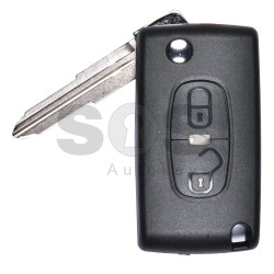 Key Shell (Flip) for Citroen C-crosser Buttons:2 / Blade signature: MIT8 / (With Logo)
