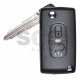 Key Shell (Flip) for Citroen C-crosser Buttons:2 / Blade signature: MIT8 / (With Logo)
