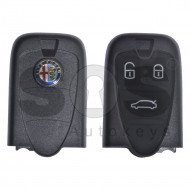 Key Shell (Smart) for Alfa Romeo Buttons:3 / Blade signature: SIP22 / (With Logo) (WITH BATTERY HOLDER)