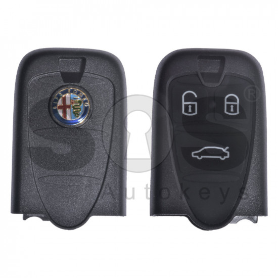 Key Shell (Smart) for Alfa Romeo Buttons:3 / Blade signature: SIP22 / (With Logo) (WITH BATTERY HOLDER)