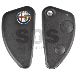 Key Shell (Flip) for Alfa Romeo Buttons:2 / Blade signature: SIP22 / (With Logo) Old Design 