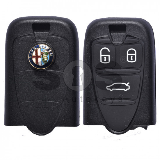 Key Shell (Smart) for Alfa Romeo 159 Buttons:3 / Blade signature: SIP22 / (With Logo) (WITHOUT BATTERY HOLDER)