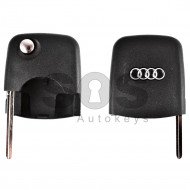 Key Shell (Front Part - Flip) for AUDI Blade signature: HU66 / (Round) / (With Logo)