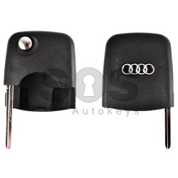 Key Shell (Front Part - Flip) for AUDI Blade signature: HU66 / (Round) / (With Logo)