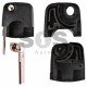 Key Shell (Front Part - Flip) for AUDI Blade signature: HU66 / (Round) / (With Logo)