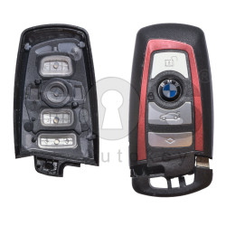 Key Shell (Smart) for BMW F-Series Buttons:4 / Blade signature: HU100R / (With Logo) / (With Blade) / (Red Line)