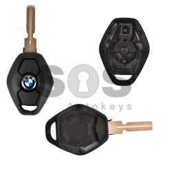 Key Shell (Regular) for BMW E-Series Buttons:3 / Blade signature:HU58 / EWS System / (With Logo)