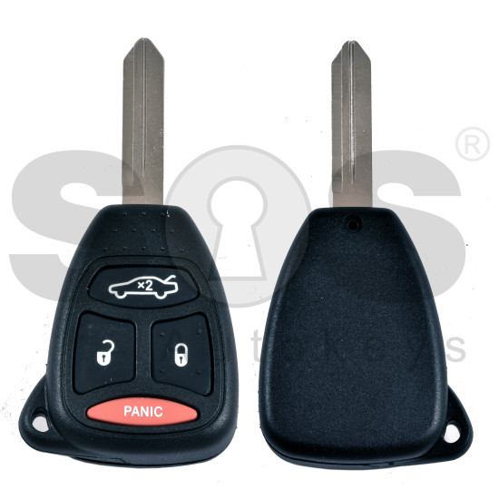 Key Shell (Regular) for Chrysler Buttons:3+1 / Blade signature: CY24 / (Empty box) TYPE 1