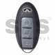 Key Shell (Smart) for Infiniti Buttons:3 / Blade signature: NSN14 / Without slot / With Blade / LOGOLESS